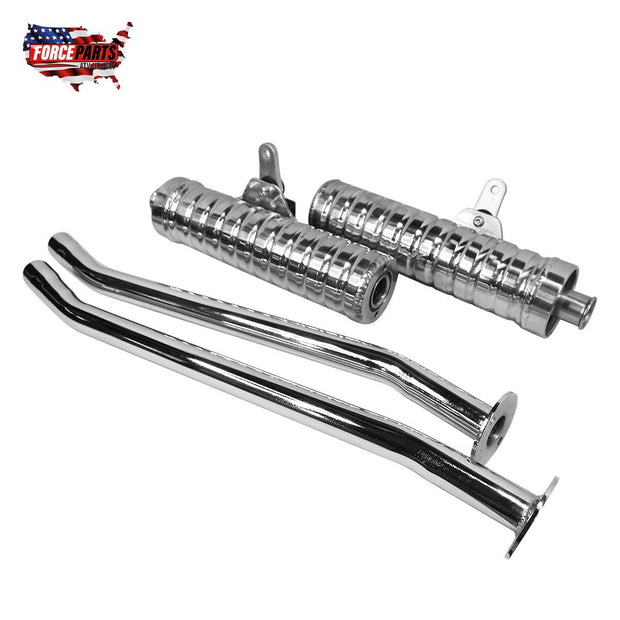 SET SILENCERS CHROME/PULISH STYLE BANSHEE 350