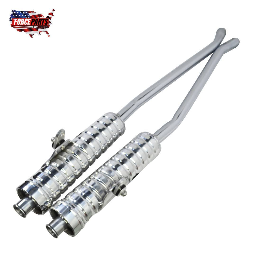 SET SILENCERS CHROME/PULISH STYLE BANSHEE 350